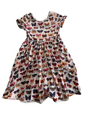 Little Stocking Co Girlhood Size 7 Butterfly Twirl Dress Pockets